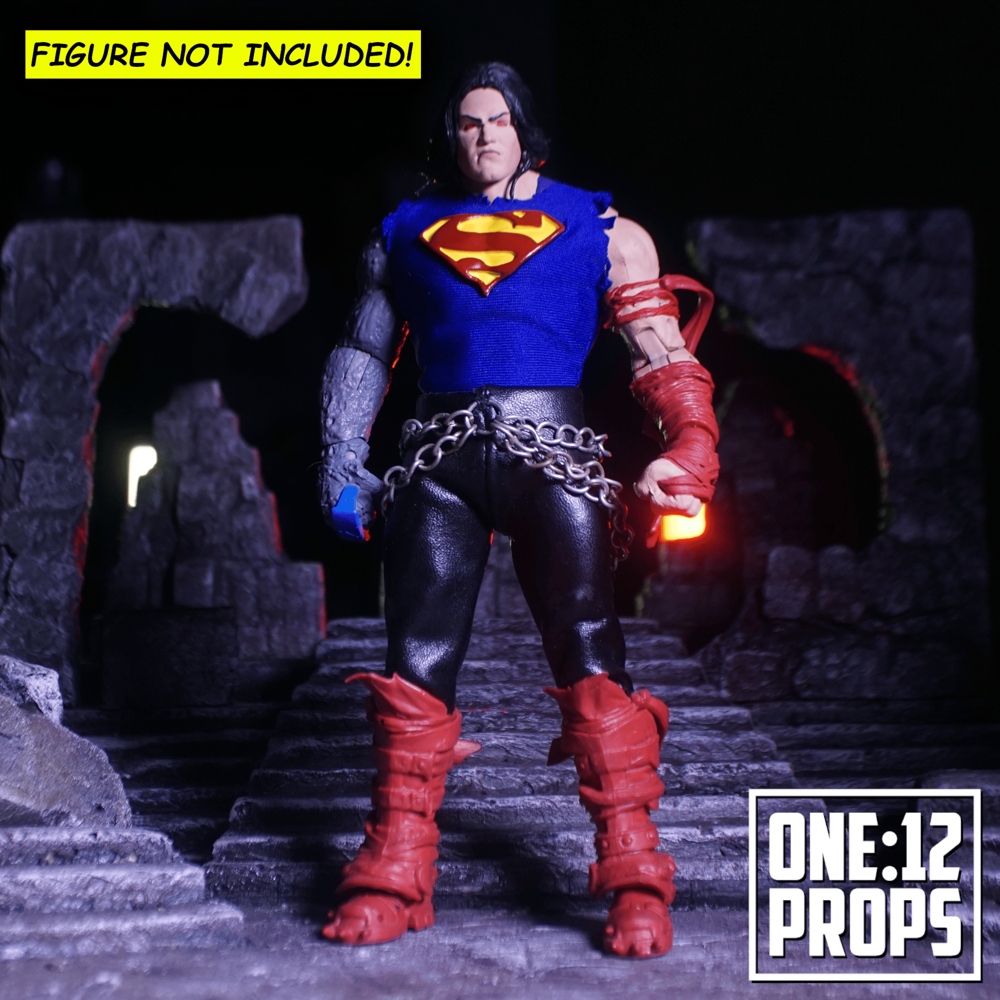 Custom Death Metal Suit for Mcfarlane Superman | one12props